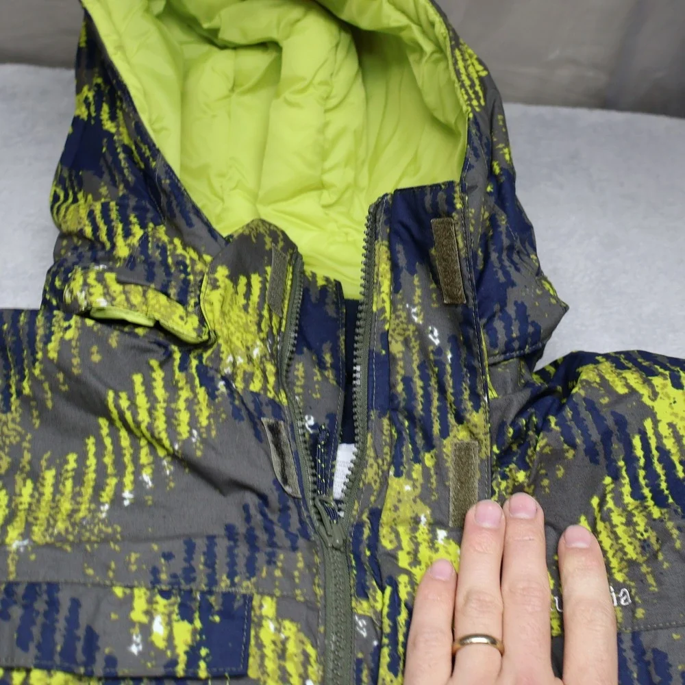 Columbia Jacket‎ Boys 14/16 Green Plaid Waterproof Insulated Hooded Ski Parka